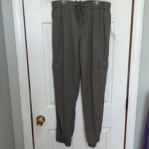 Marshall’s Olive Green High Waisted Joggers - Size Large